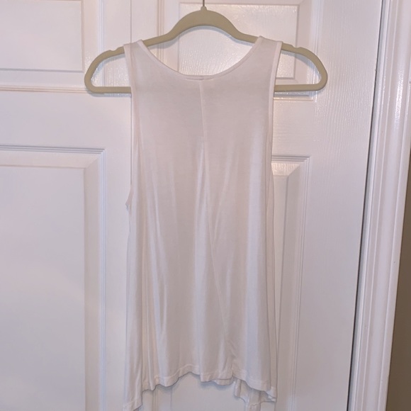 Boutique White Blouse with Criss-Cross Front - Picture 2 of 3
